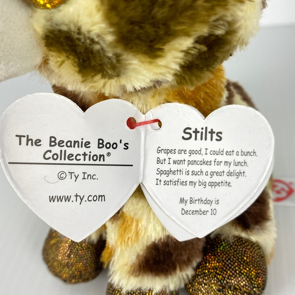 Ty Beanie Boos Stilts Giraffe Plush DOB Dec 10 2022 All Tags 6 inch Stuffie - Picture 8 of 11